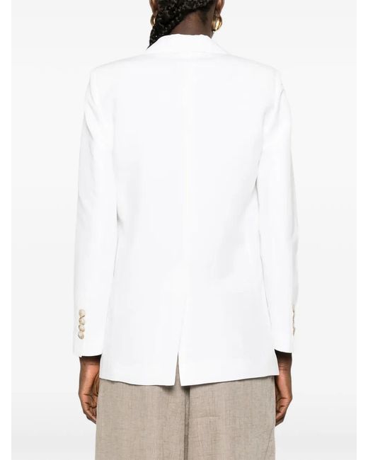 DR. HOPE White Double-Breasted Blazer