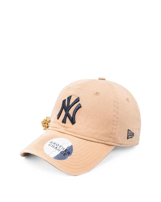 ANOTHER CHANCE Natural Logo-Embroidered Barrette-Detail Cap for men