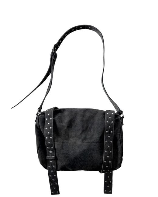 Protémoa Black Studded Messenger Bag