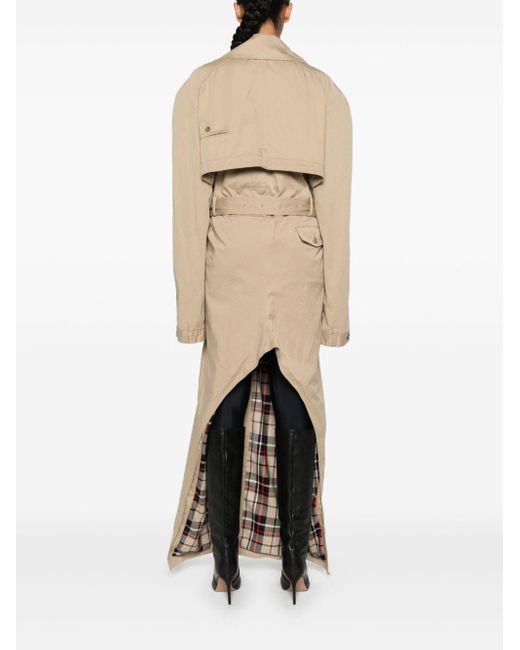 Balenciaga Natural Deconstructed Cotton Trench Coat