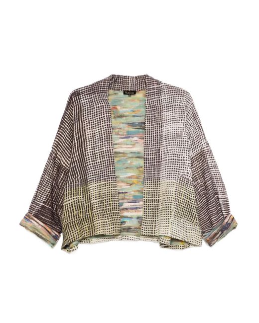 Yavi Multicolor Checked Bomber Jacket