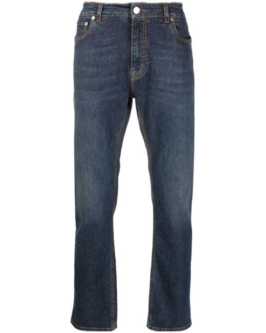 Vaqueros rectos de talle medio Etro de hombre de color Blue