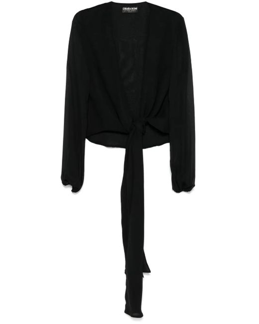 La Petite Robe Di Chiara Boni Black Takao Blouse