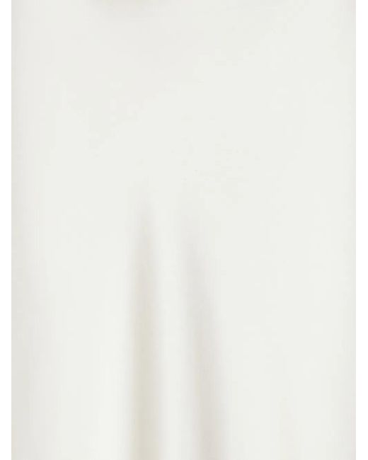 ROTATE BIRGER CHRISTENSEN White Flowy Long Dress With Ruffled Sleeves