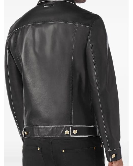 Billionaire Black Leather Jacket for men