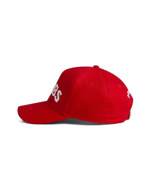 DSquared² Baseballkappe Mit "Burbs"-Print in Red für Herren