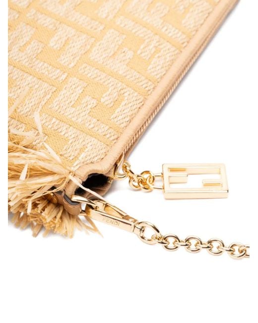 Fendi Natural 'Ff Baguette' Pouch