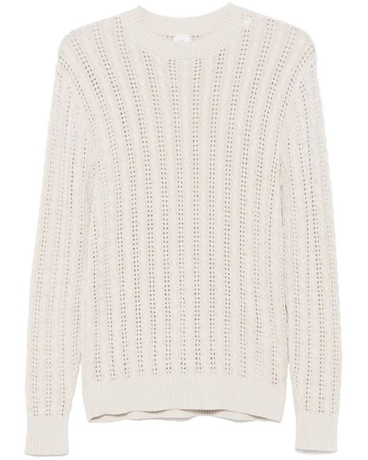 Eleventy Natural Open-Knit Sweater for men