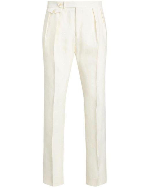 Polo Ralph Lauren Leinenhose mit Faltendetail in White für Herren