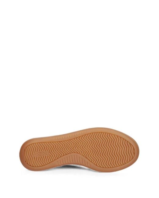 Adidas Brown Barreda Decode Suede-Panelled Low-Top Sneakers