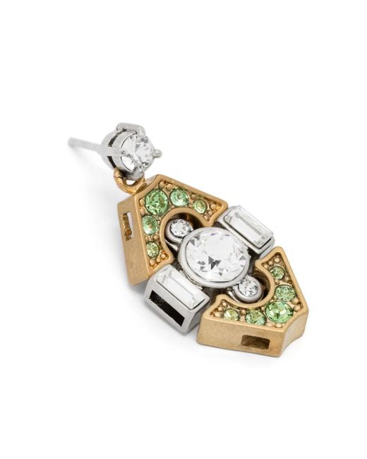 Miu Miu Metallic Crystal-Embellished Earrings