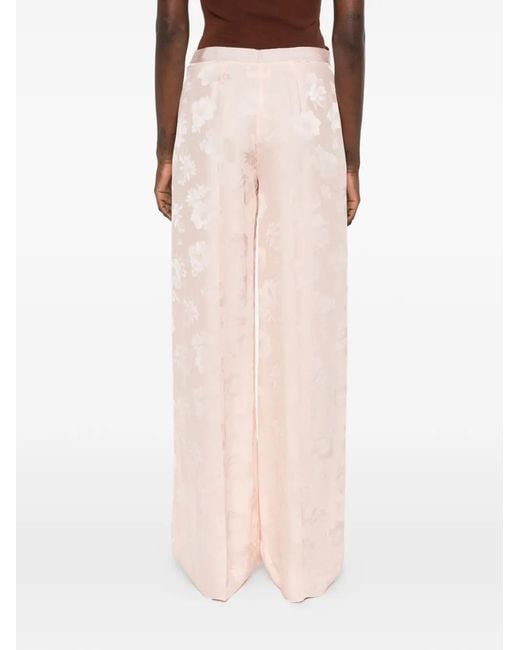 Forte_forte Pink Floral-Print Trousers