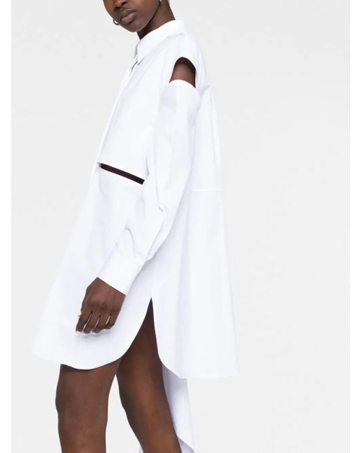 Alexander McQueen カットアウト シャツドレス White