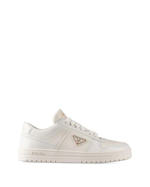 Prada White Leather Sneakers