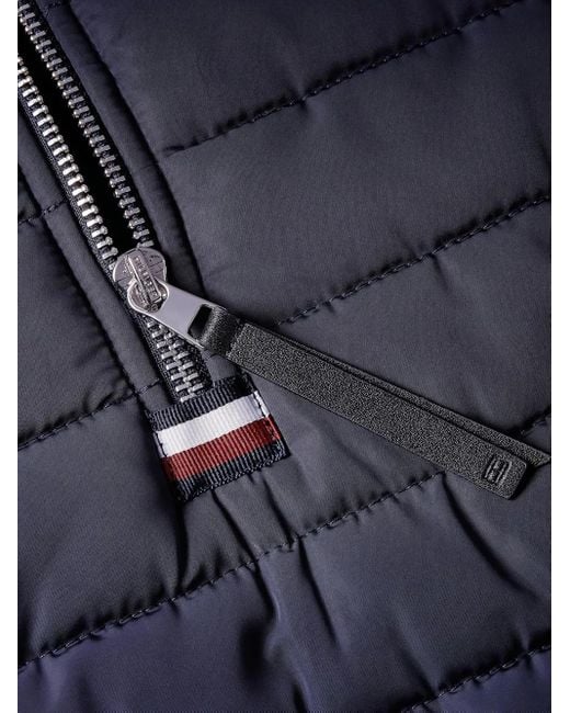 Tommy Hilfiger Blue Quilted Panel Half-Zip Sweatshirt for men