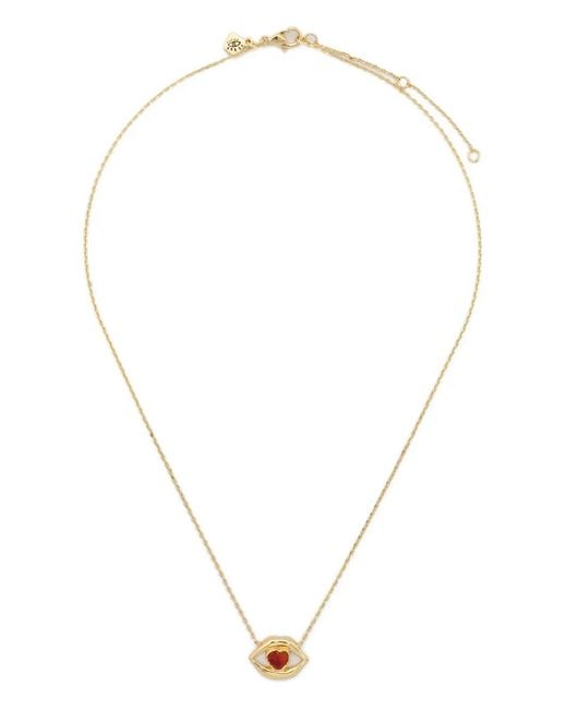 Ryenn's Eyes White 14Ct Plated Brass Lips Necklace