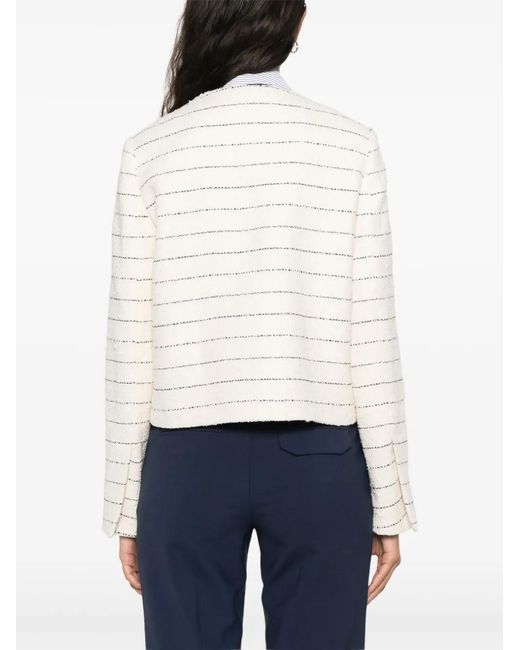 Semicouture White Tweed Jacket