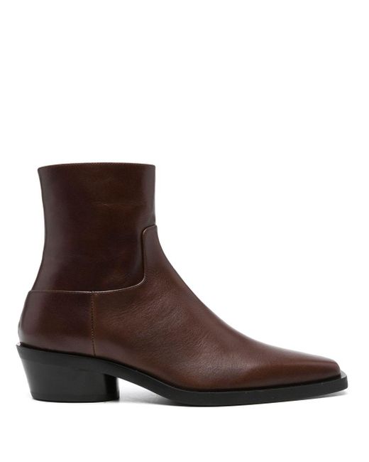 Proenza Schouler Brown Bronco 45mm Leather Ankle Boots