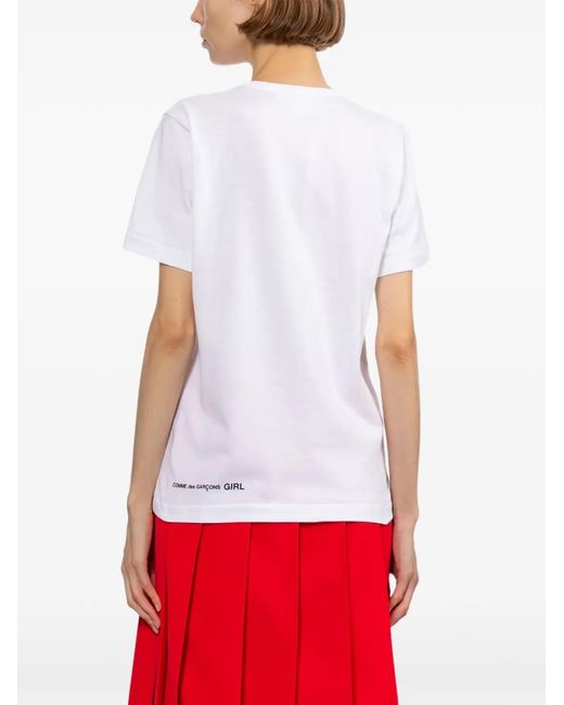 Comme des Garçons White Strawberry Print T-Shirt
