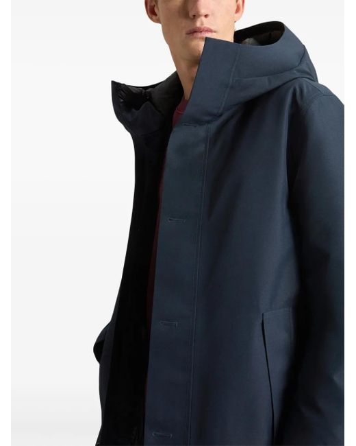 Woolrich Blue Waterproof Gore-Tex Parka for men