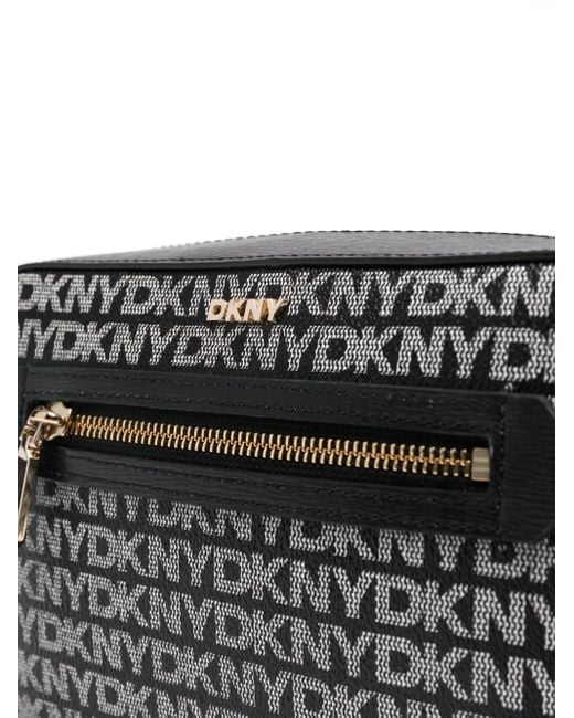 DKNY Black Bryant Ave Monogram-Pattern Cross Body