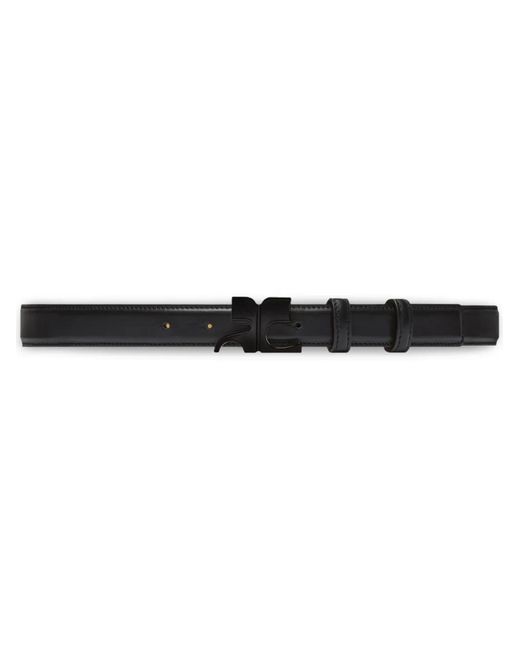 Courreges Black Logo-Buckle Belt