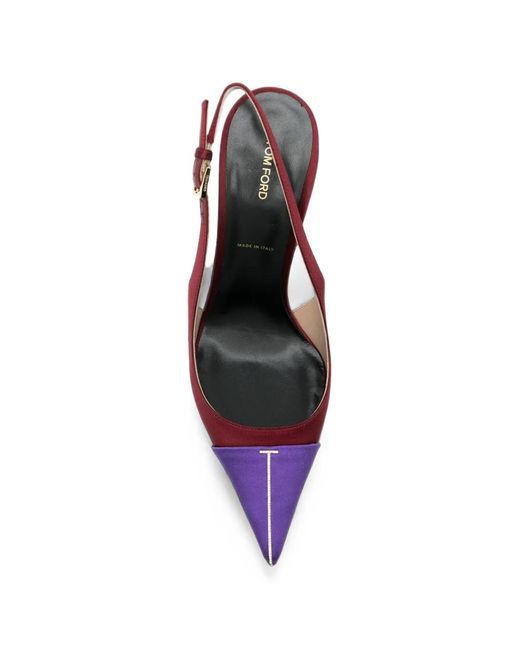 Tom Ford Purple 105Mm Thea Slingback Pumps