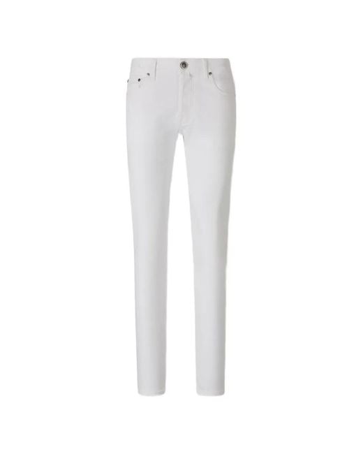 Jacob Cohen White Logo-Patch Jeans for men