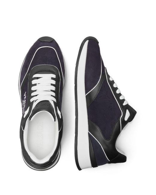 Versace Blue Milano Lace-up Sneakers for men