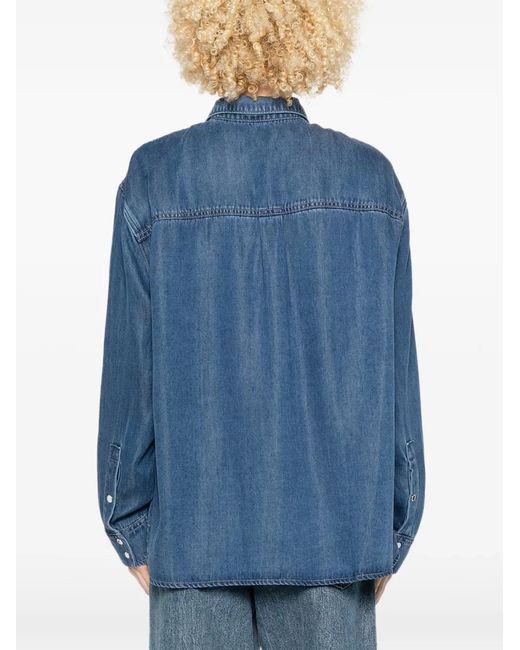 Seven7 Blue Patch-Pocket Shirt