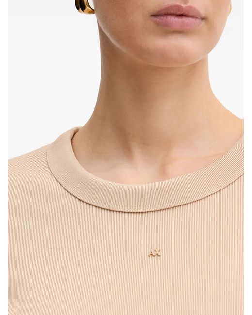 ARMANI EXCHANGE Natural Long-Sleeve Split Dress