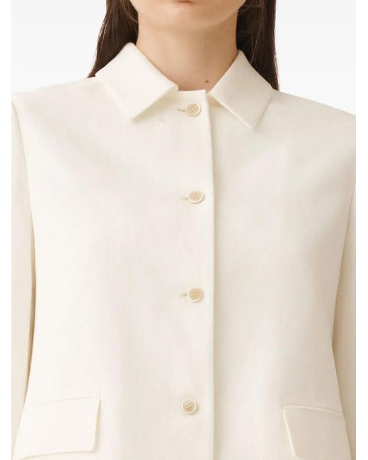 Fabiana Filippi White Button-Down Jacket
