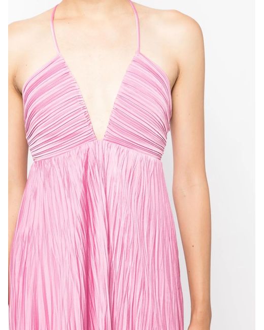 A.L.C. Pink Angelina Pleated Maxi Dress