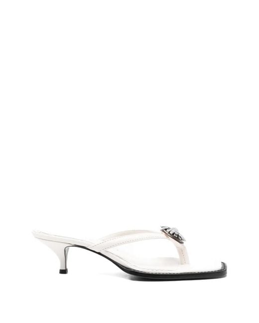 Ermanno Scervino White Embellished Sandals