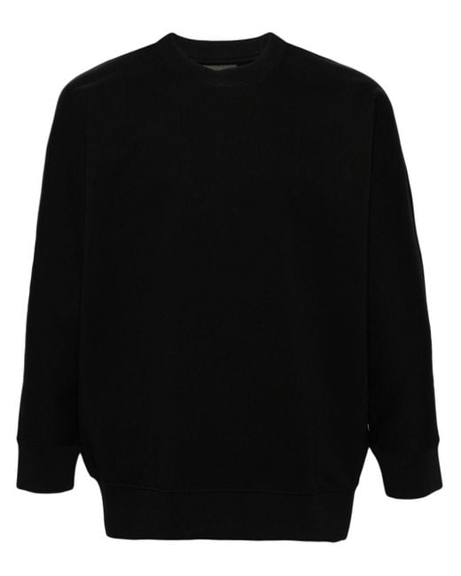 Emporio Armani Black Logo-embroidered Jersey Sweatshirt for men
