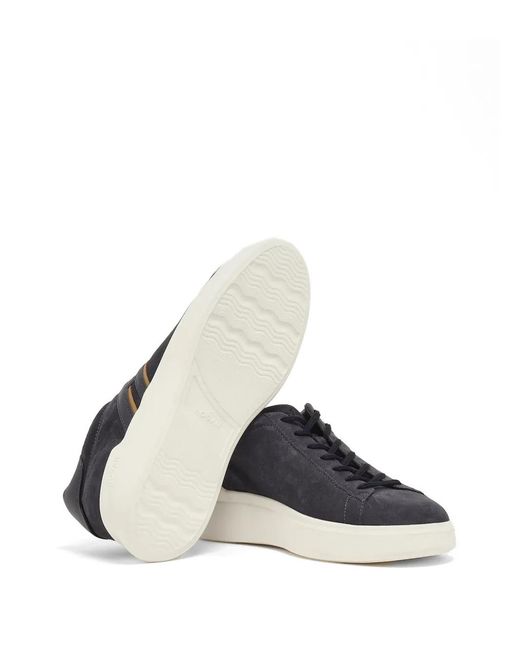Hogan Blue Baskets En Daim À Patch Logo for men