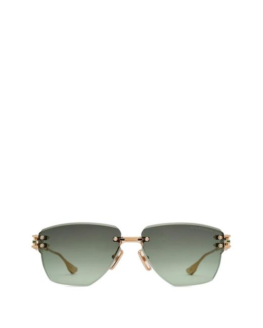 Dita Eyewear Green Geometric Sunglasses