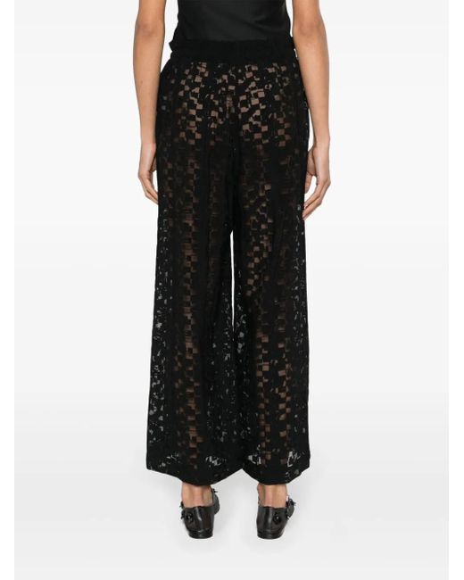 Henrik Vibskov Black Waybill Semi-Sheer Trousers