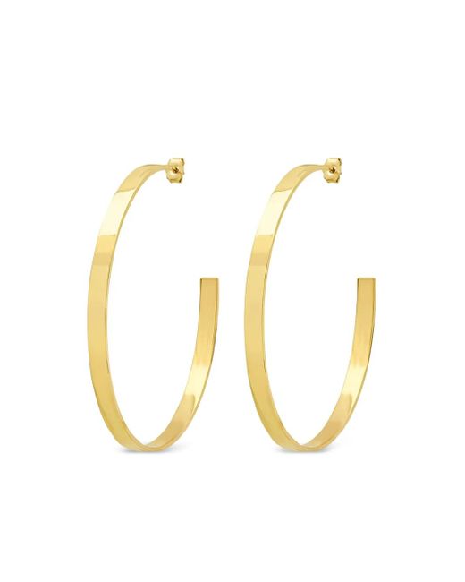 Jennifer Meyer Metallic 18K Flat Hoops Earrings