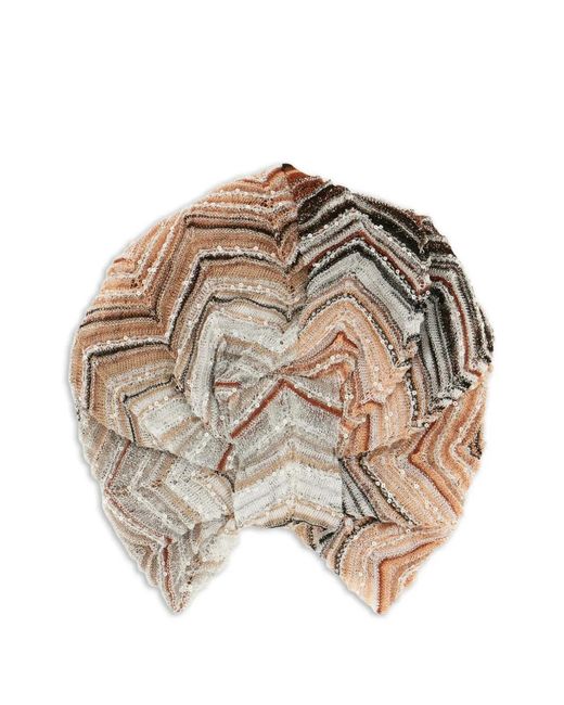 Missoni Metallic Zig-Zag Pattern Hat