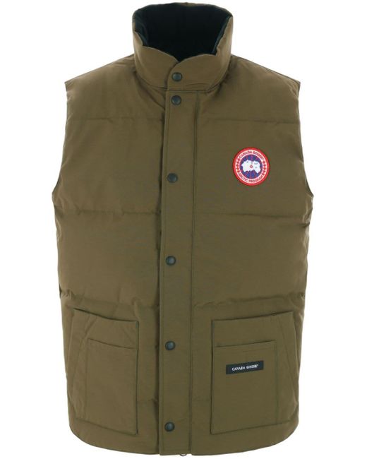 Canada Goose Green Logo-Patch Vest for men