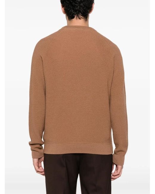 Fursac Brown Crew-Neck Sweater for men