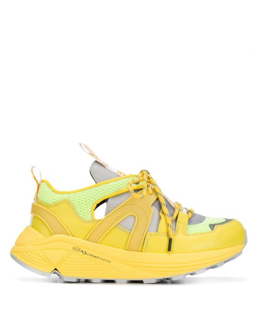 Ganni Tech Sneakers in het Yellow