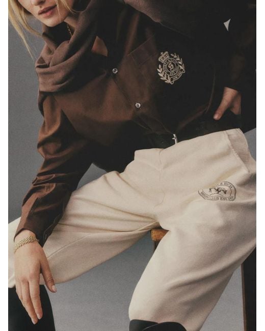 Sporty & Rich White Riding Club Track Pants