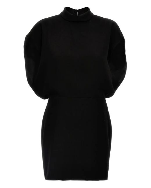 Max Mara Black Mock-Neck Mini Dress
