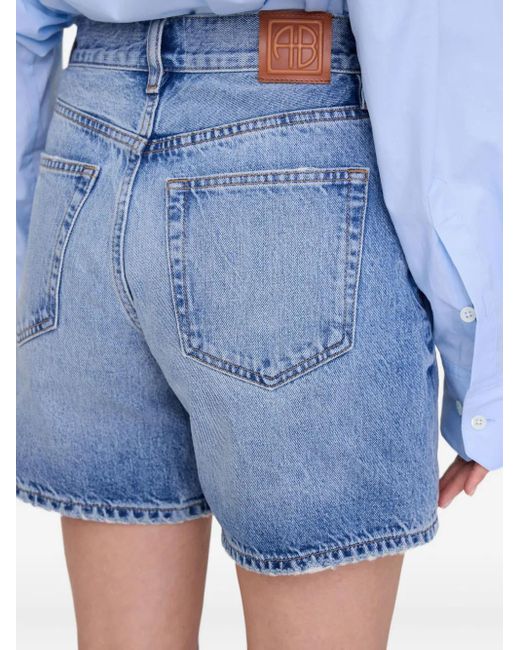 Anine Bing Heath Denim Shorts in het Blue