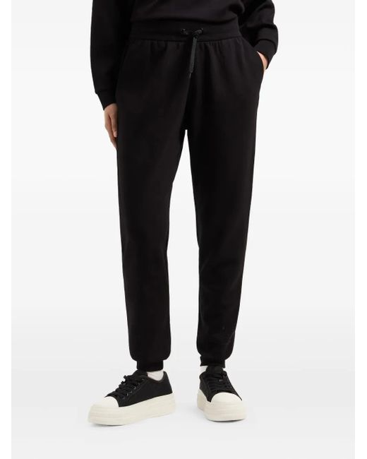 ARMANI EXCHANGE Black Logo-Detail Track Pants