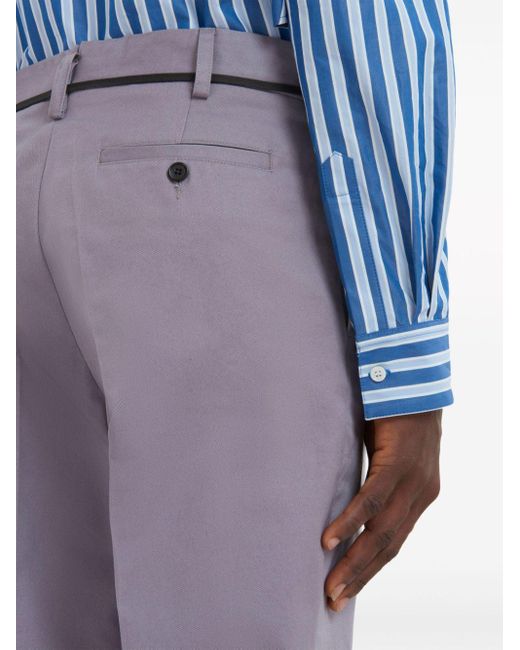 Marni Purple Tie-waist Straight-leg Trousers for men