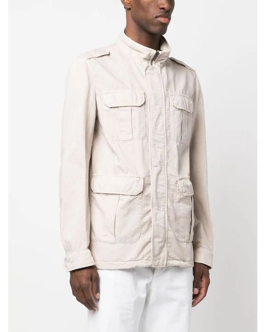 Herno Natural Zip-Up Utility Jacket for men
