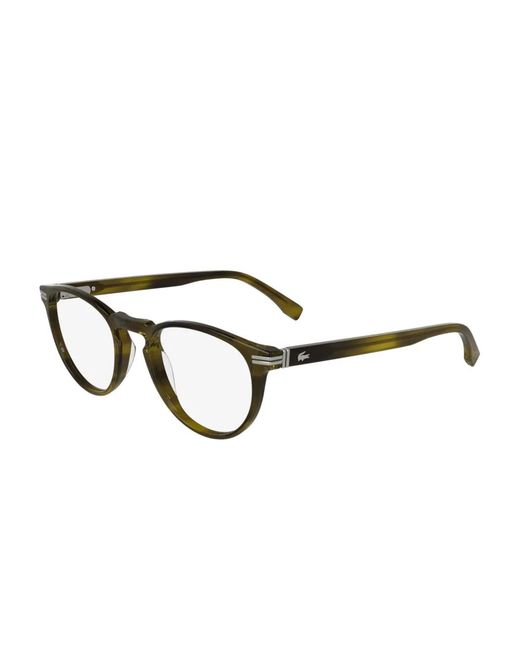 Lacoste Brown Striped Round Glasses for men